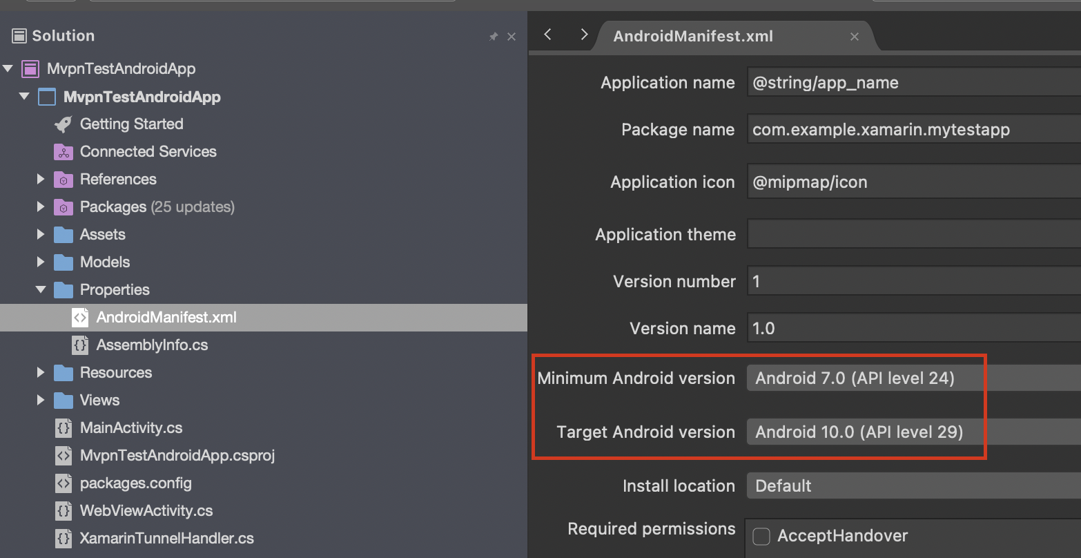 Change min and target SdkVersion