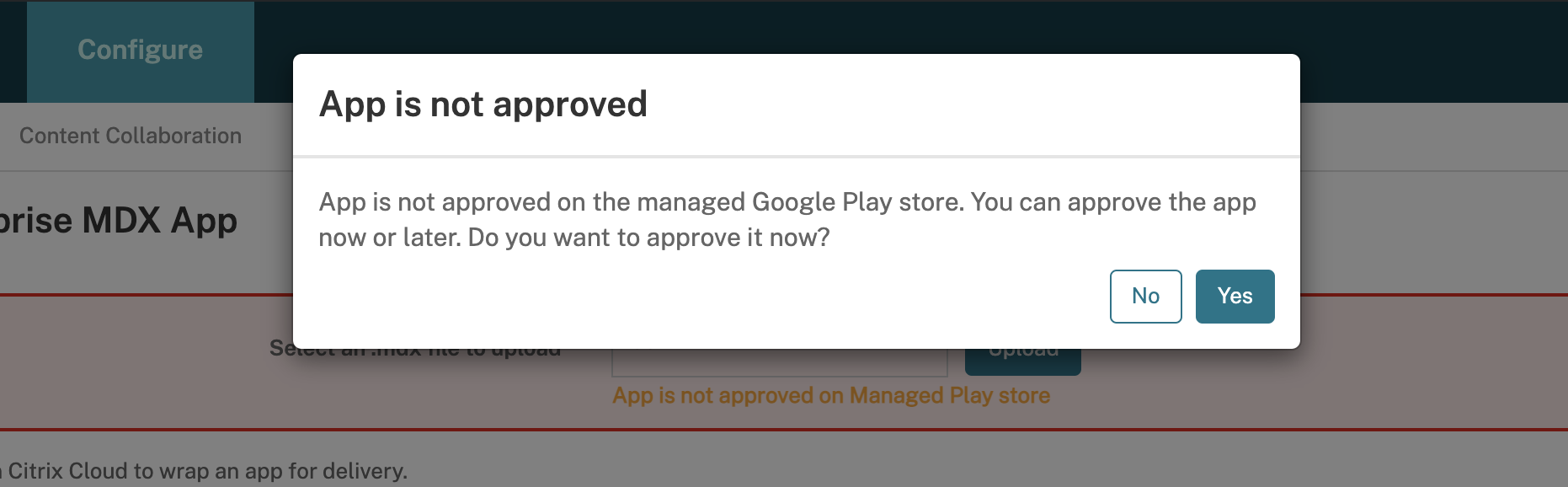 Click Yes