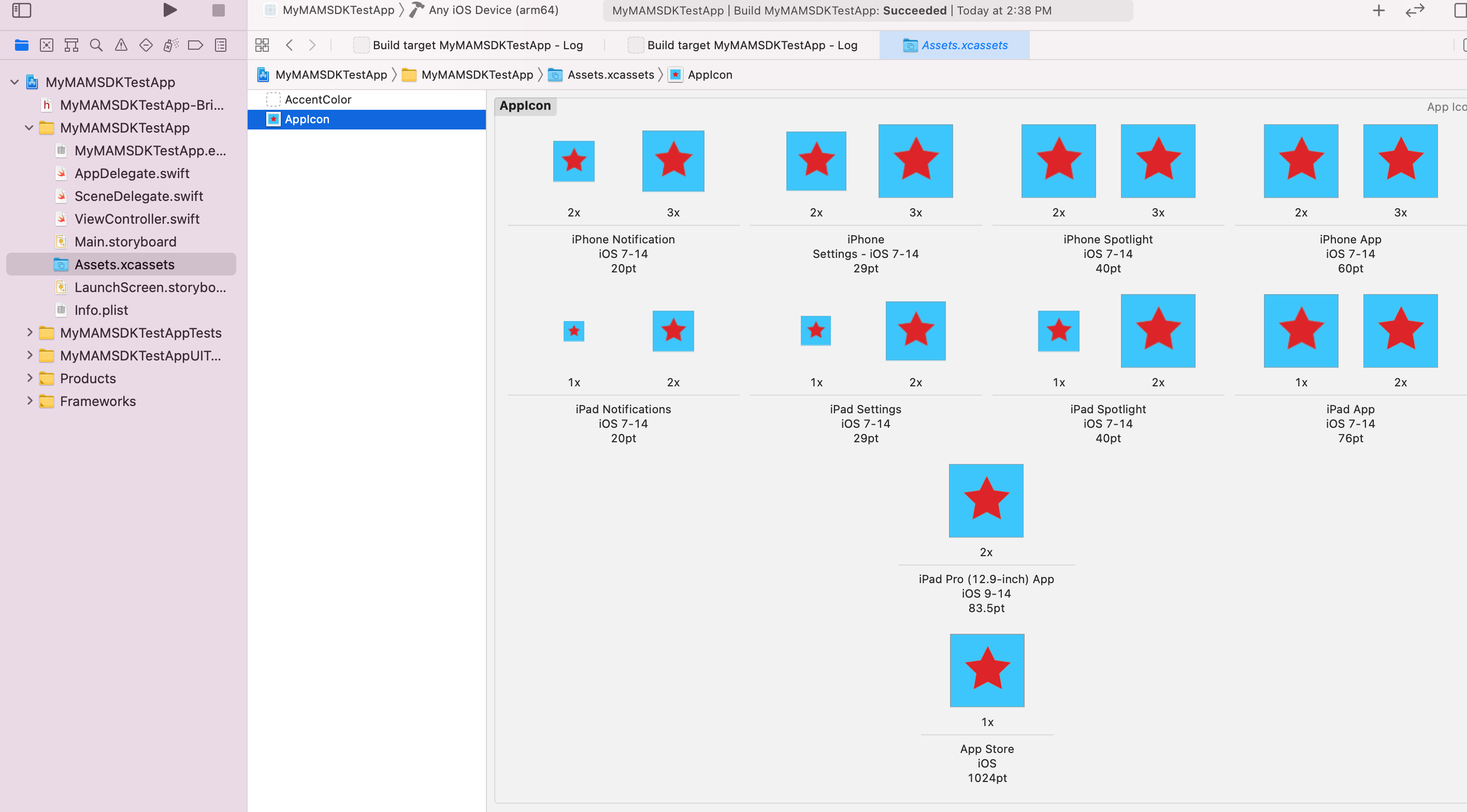 Iconset in Xcode