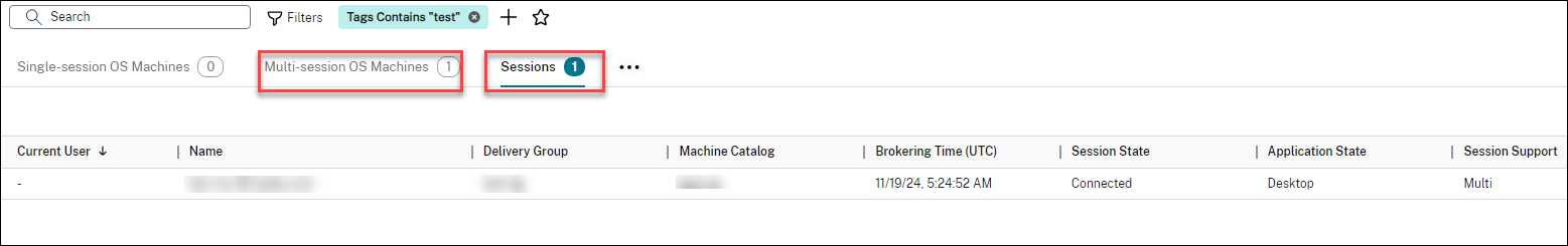 Search by tag for sessions