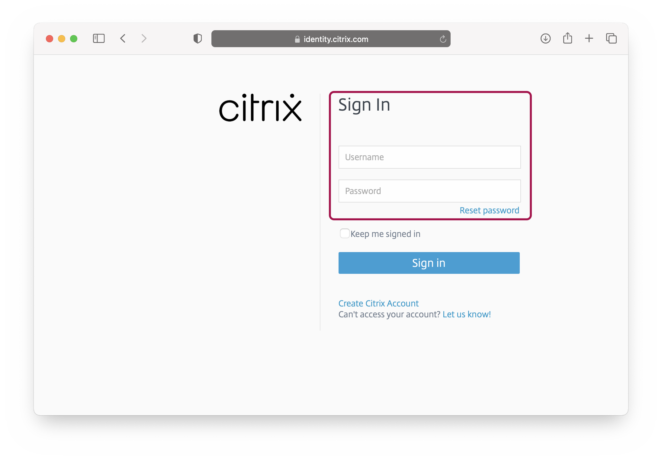 Citrix login