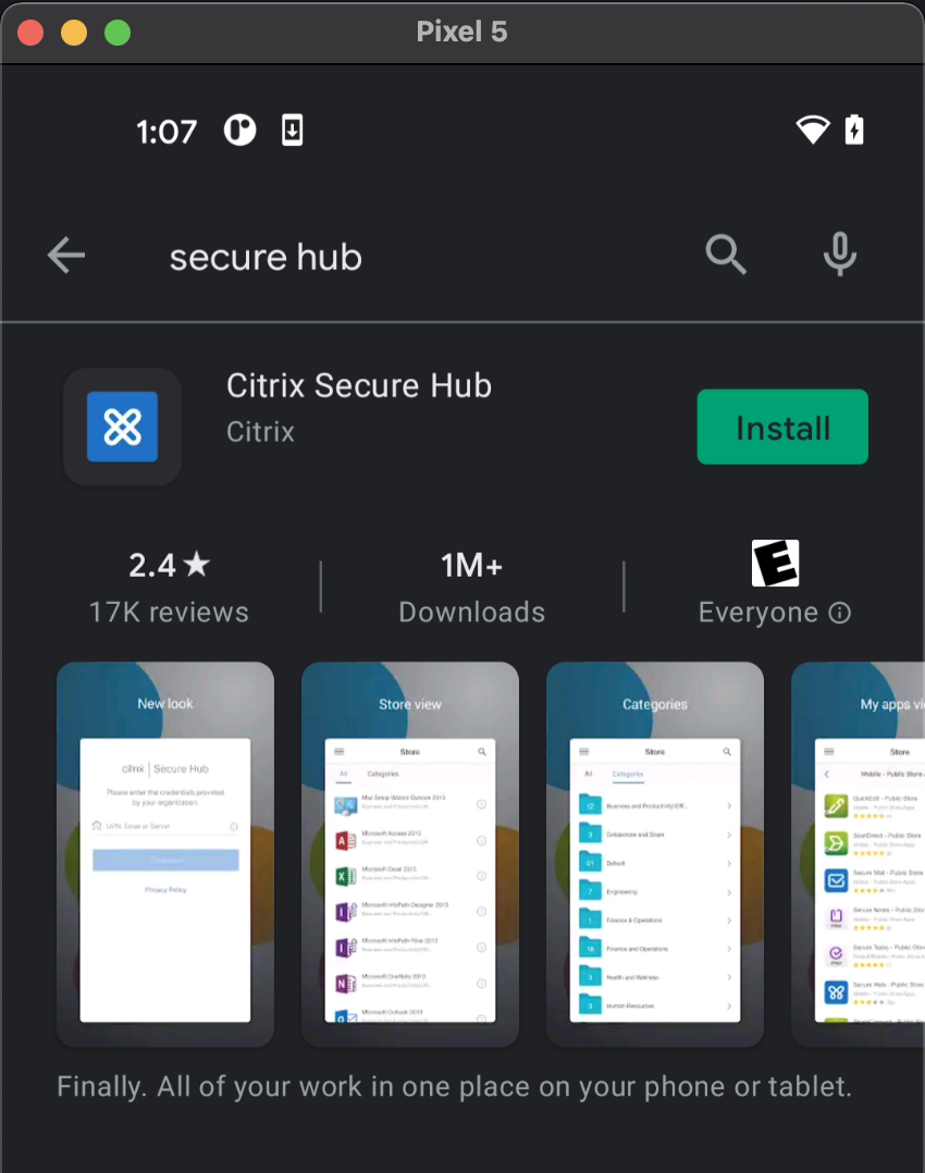 Install Secure Hub