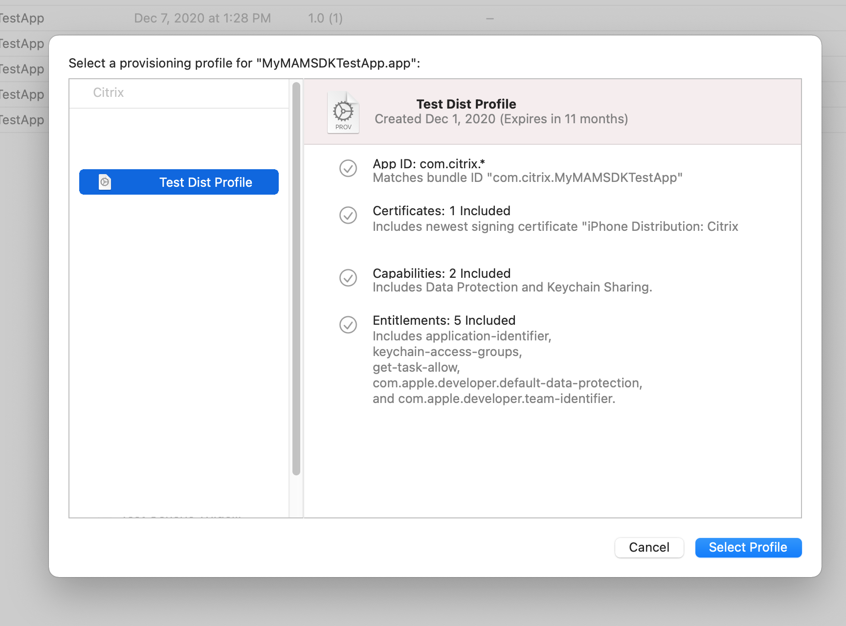 Provisioning Profile