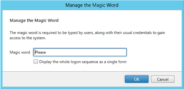 Magic word sample admin experience 4